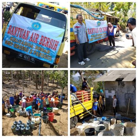 SMPN 2 Panggul Bantu Air Bersih di Desa Besuki